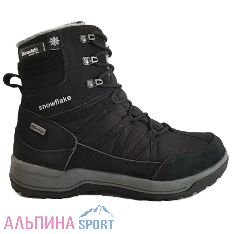 Ботинки зимние Editex SNOWFLAKE черный