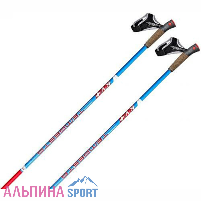 Палки лыжные KV+ TEMPESTA Clip Blue 90% Carbon