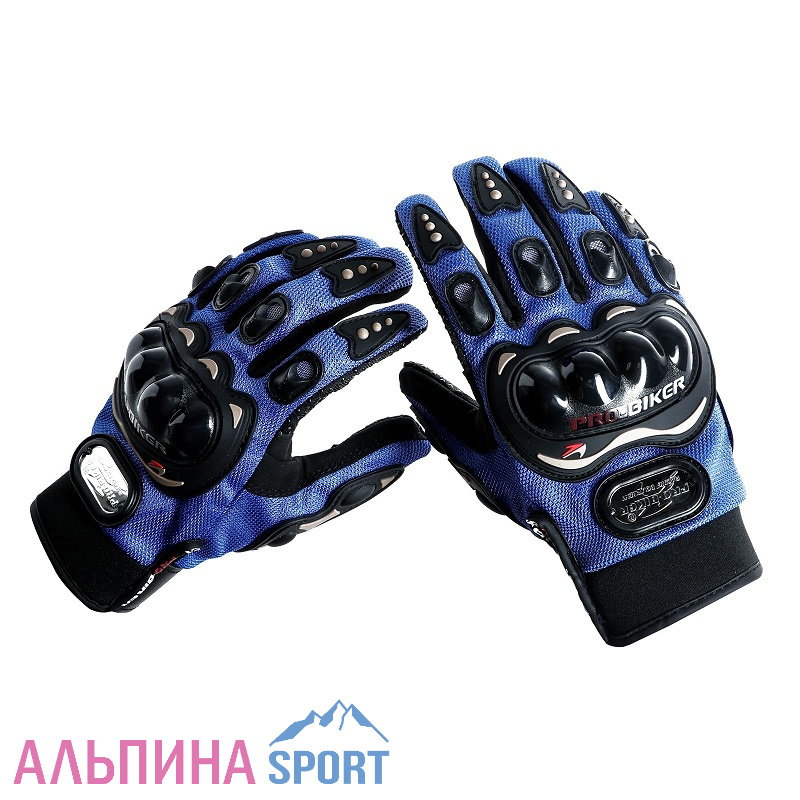 Перчатки для езды на мототехнике синие