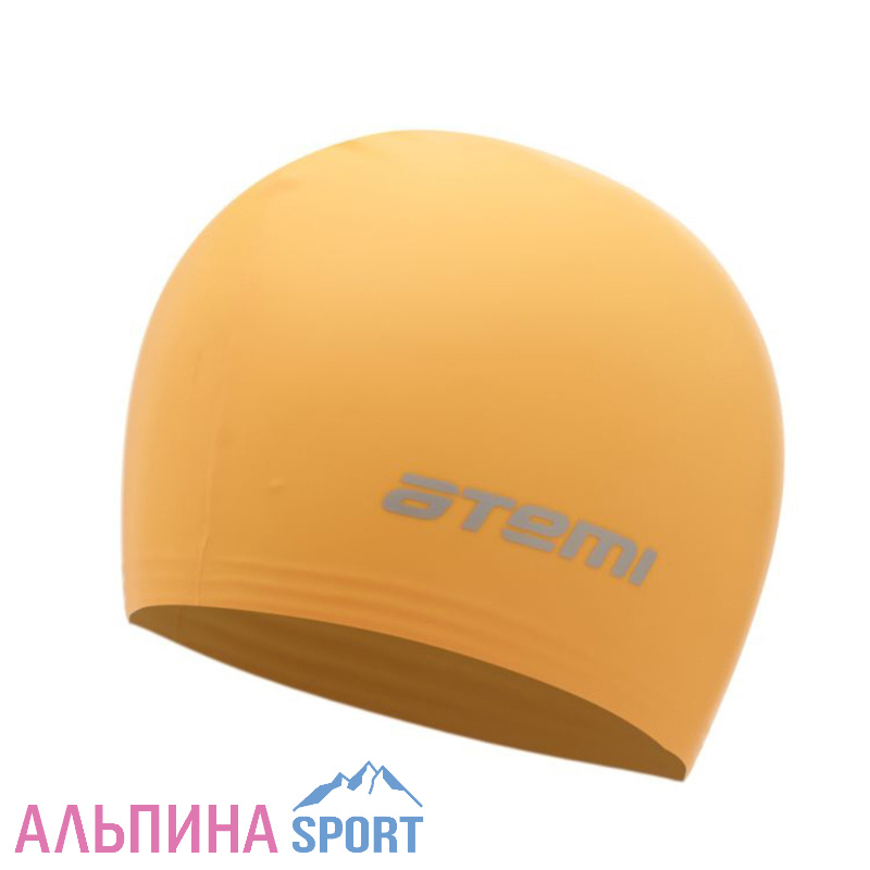 Шапочка для плавания Atemi, тонкий силикон, оранж., TC405