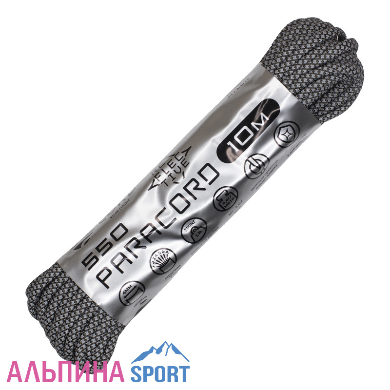 Паракорд 550 CORD nylon 4,0мм изумрудно-черный (змея)