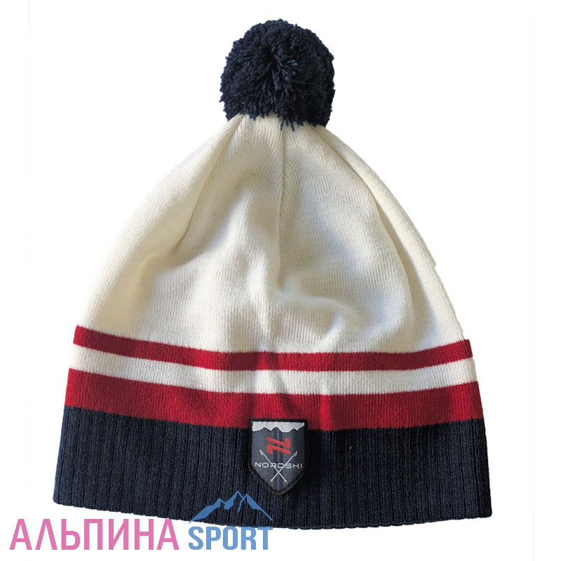 Шапка Nordski Move White/Red/Blue