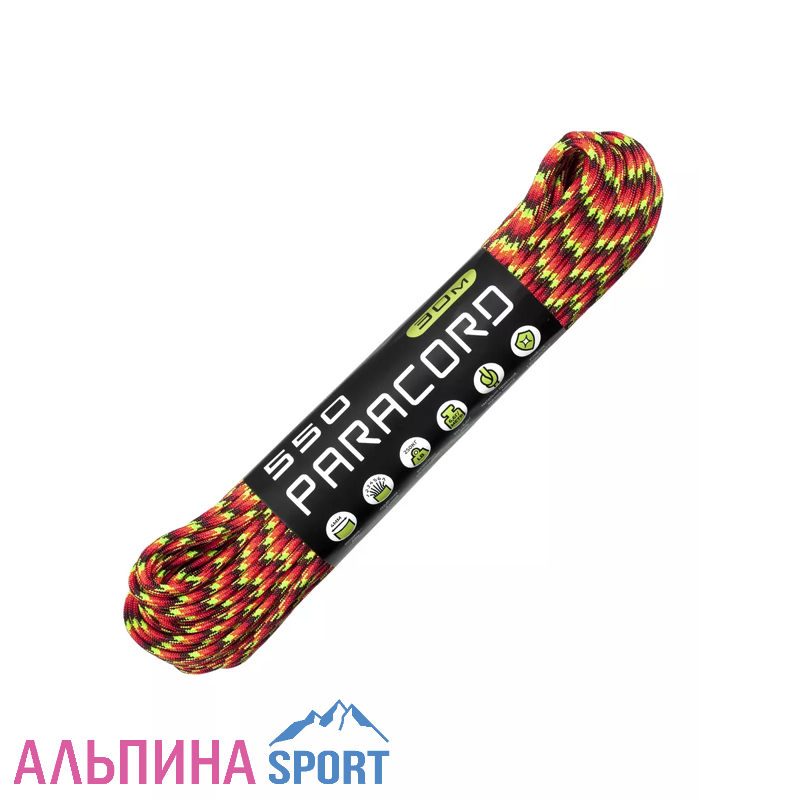 Паракорд 550 CORD nylon 4,0мм (fireball)