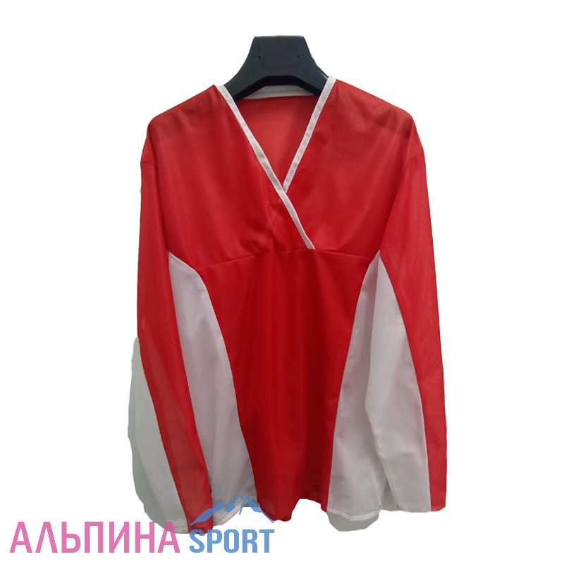 Футболка EDL для ориентириентирования, длинный рукав красно-белая