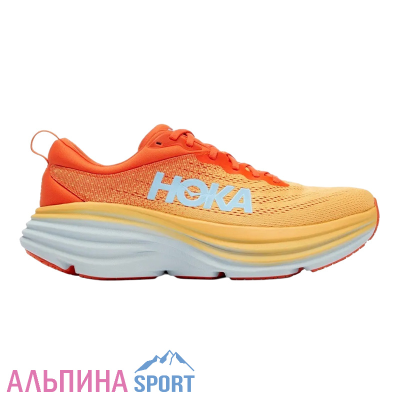 Кроссовки мужские HOKA M BONDI 8 WIDE Puffins Bill/Amber Yellow