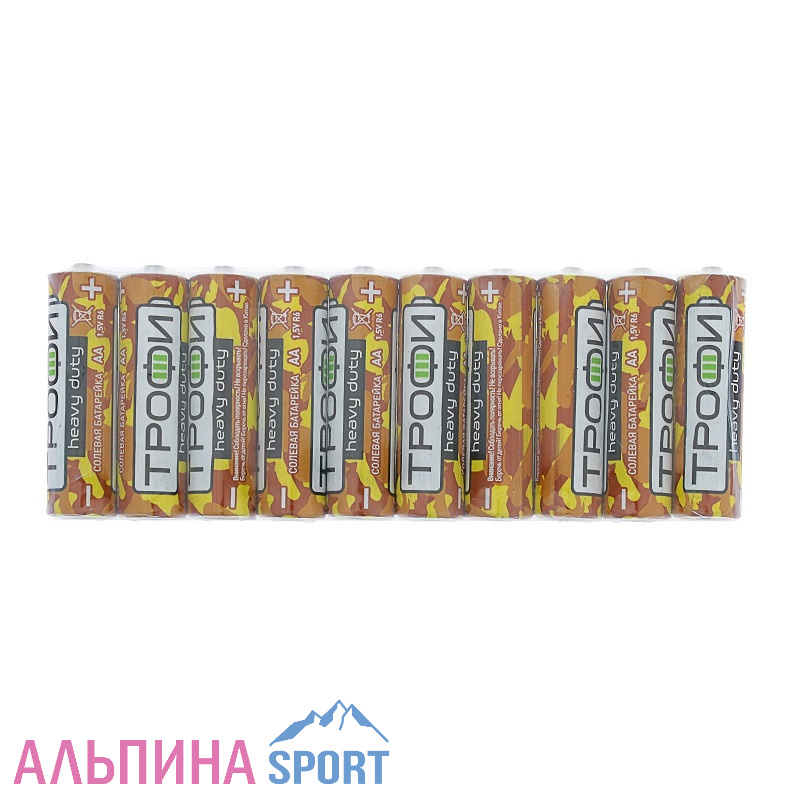 Батарея солевая "Трофи" Heavy Duty AA R6-10S