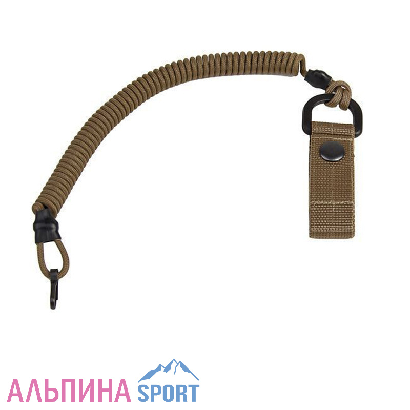 Страховочный тренчик из паракорда с креплением на ремень и карабином (coyote)