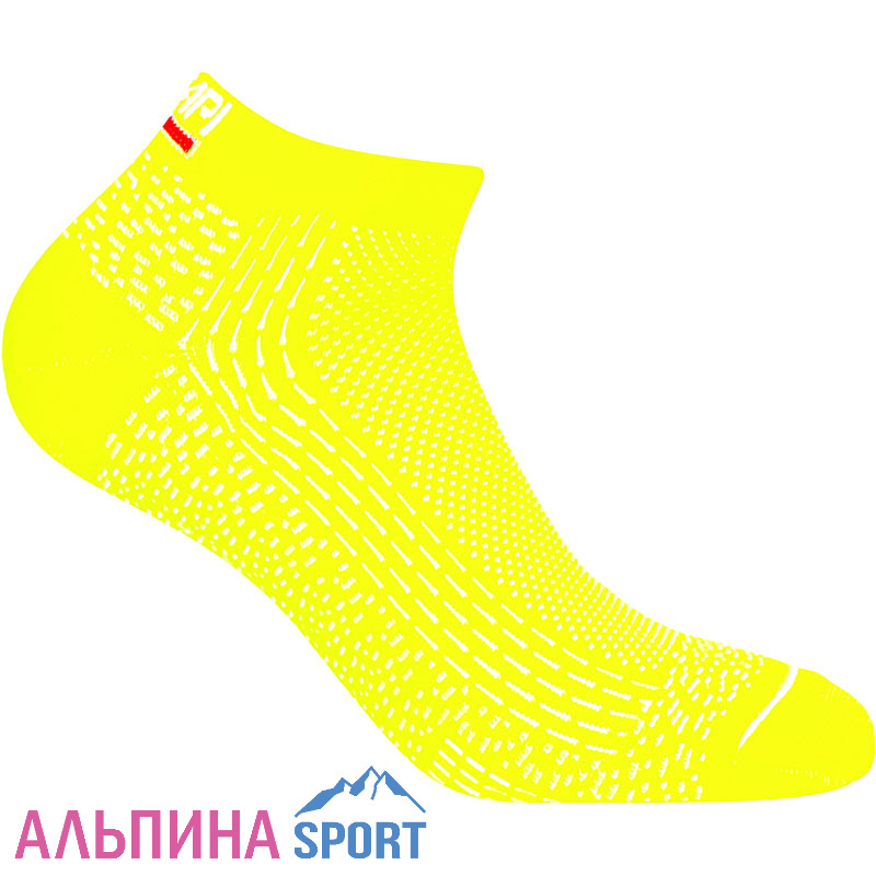 Носки Accapi 2023 Cycling Aec-Ankle Yellow Fluo/White