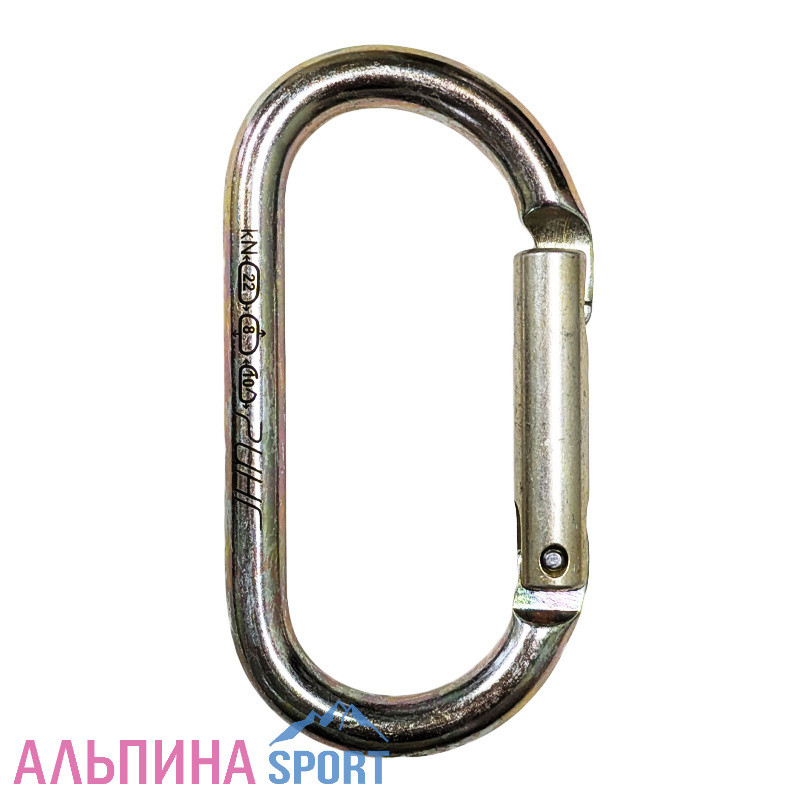 Карабин Ринг стальной овальный с прямой защелкой кейлок 22 кН