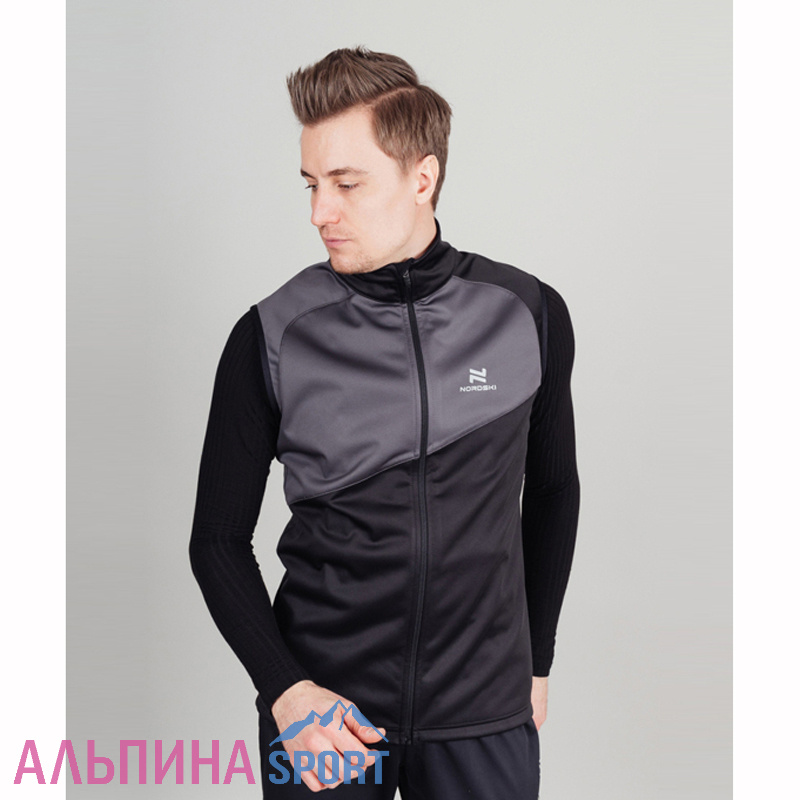 Жилет разминочный Nordski Premium Black/Graphite