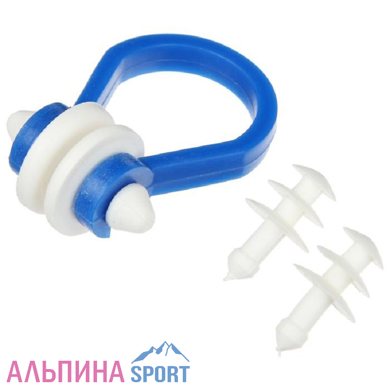 Набор для плавания Salves, берушии зажим для носа цвет синий, белый