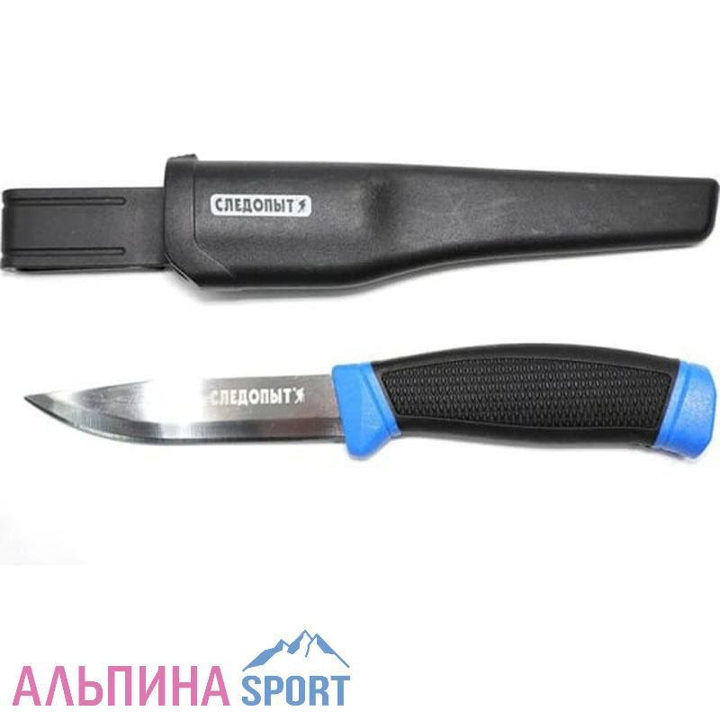 Нож разделочный "СЛЕДОПЫТ" универсальный, прорезиненная ручка 100 мм