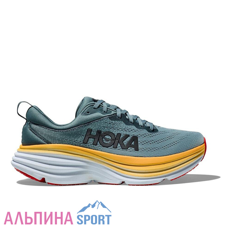 Кроссовки мужские HOKA M BONDI 8 WIDE Goblin Blue/Mountain Spring 