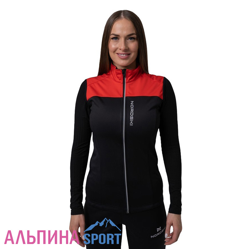Жилет разминочный Nordski Active Red/Black Women