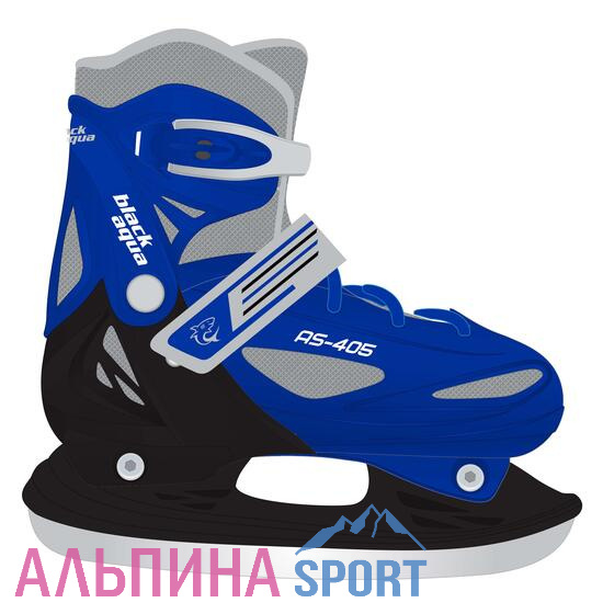 Коньки раздвижные BlackAqua AS 405 р-р 30-33 синий
