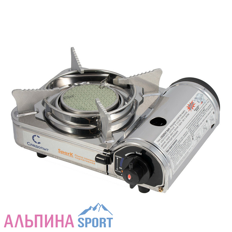 Плита наст. газовая "СЛЕДОПЫТ - Spark", керам. (защита от избыточного давления)