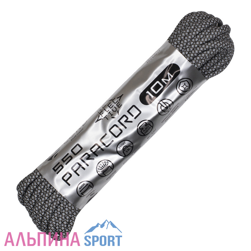 Паракорд 550 CORD nylon 4,0мм изумрудно-черный (змея)