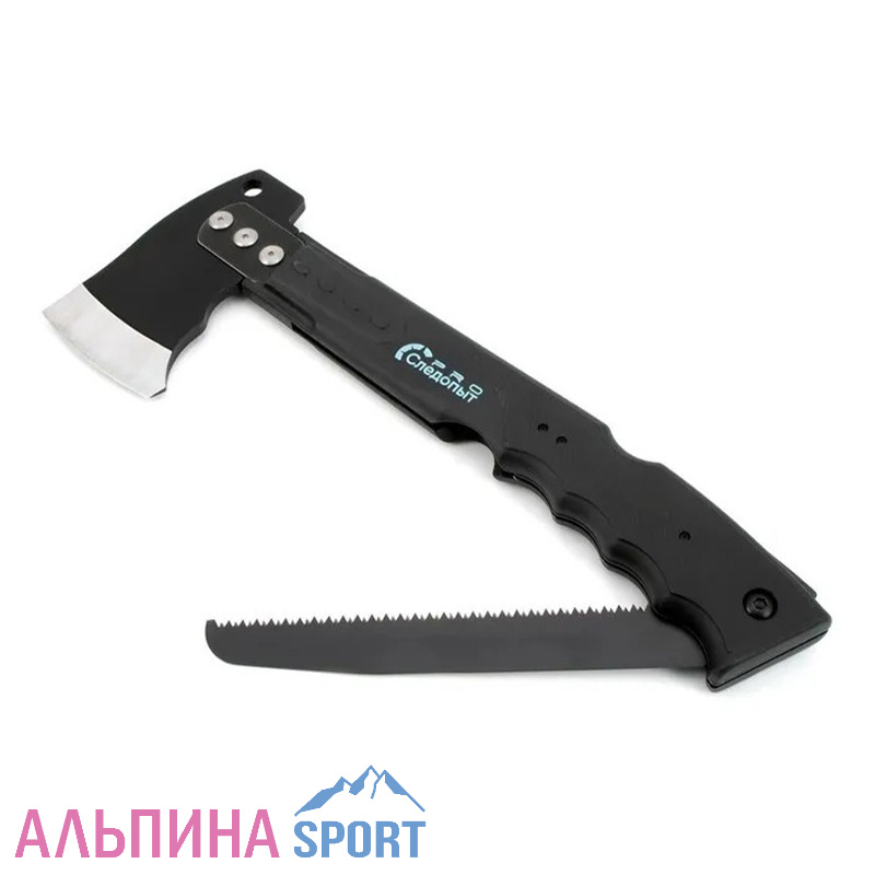 Топор Следопыт 340*120*70 мм 775 гр. с пилой, огнивом и свистком в чехле
