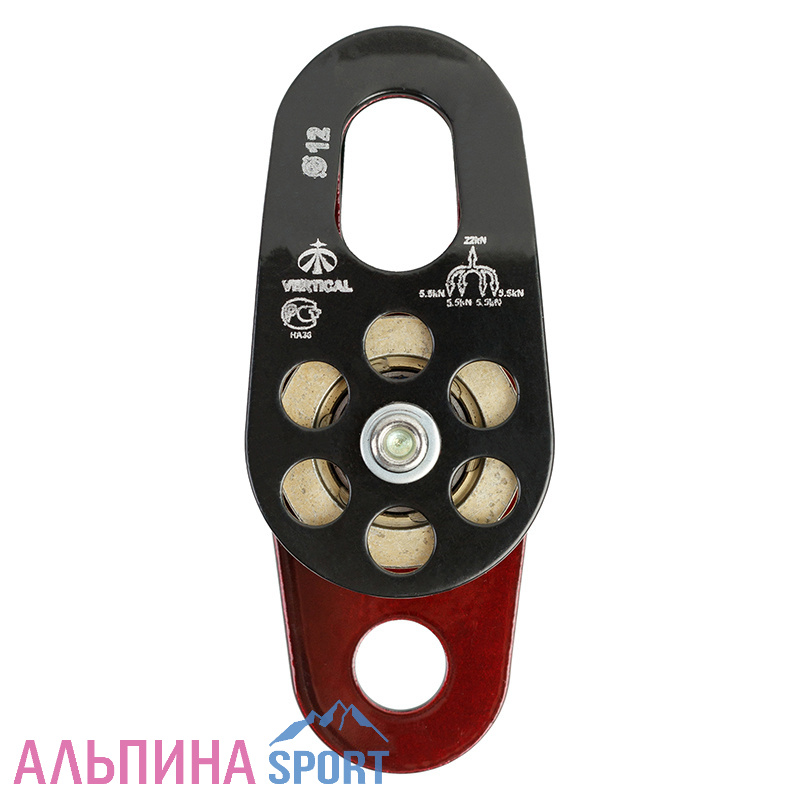 Блок-ролик Вертикаль двойной на подшипнике, сталь