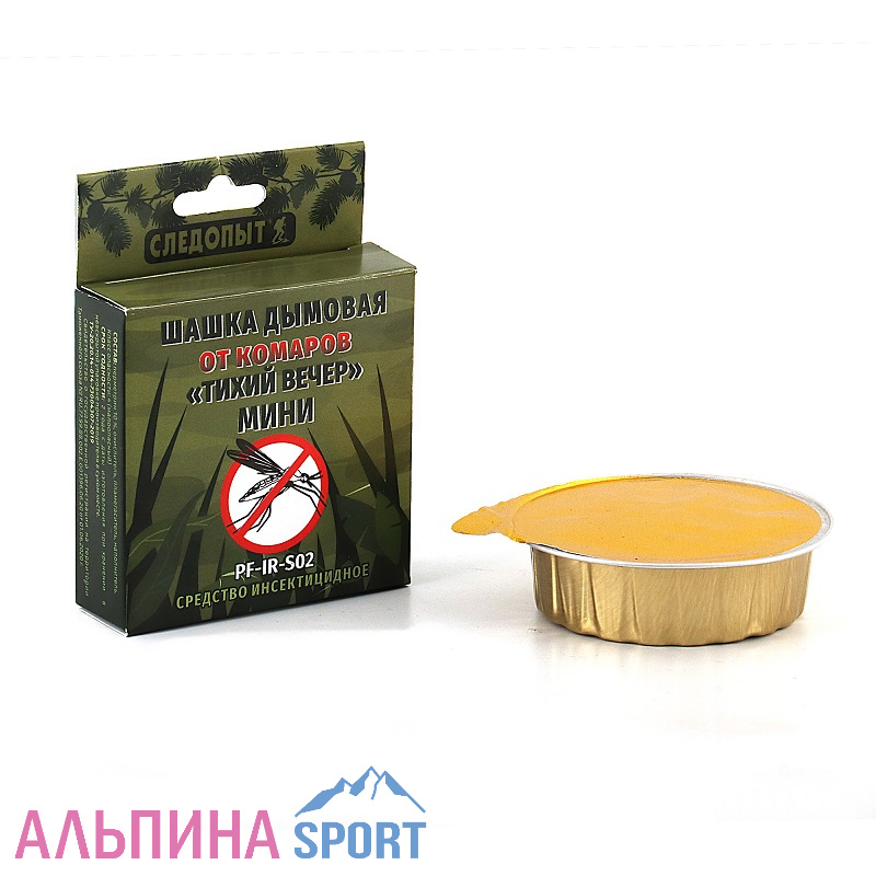 Шашка дымовая от комаров "СЛЕДОПЫТ - ТИХИЙ ВЕЧЕР Мини"
