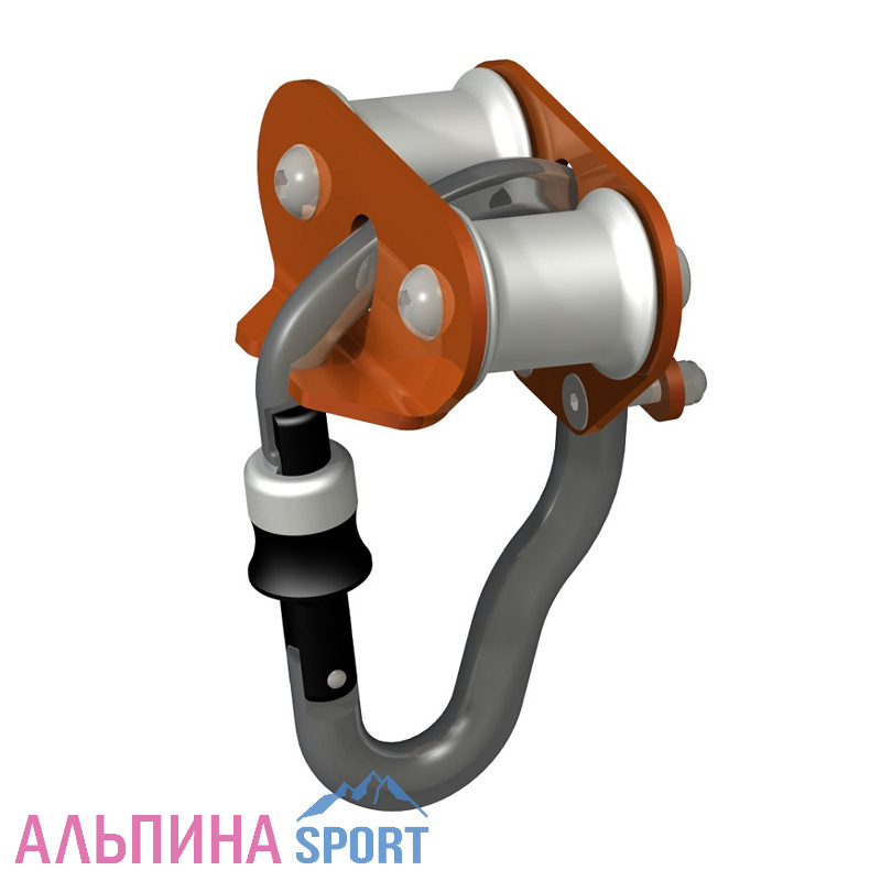 Ролик для переправ Guru Treck на карабине Гусь