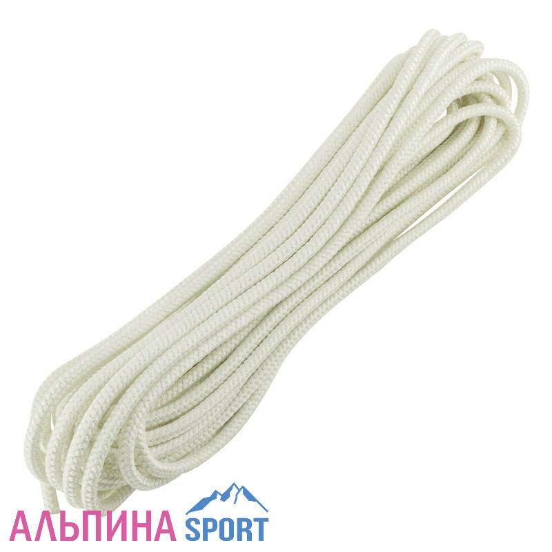 Веревка ПА плетеная 16-ти пр. с ПА серд. d 4мм 350кгс белая