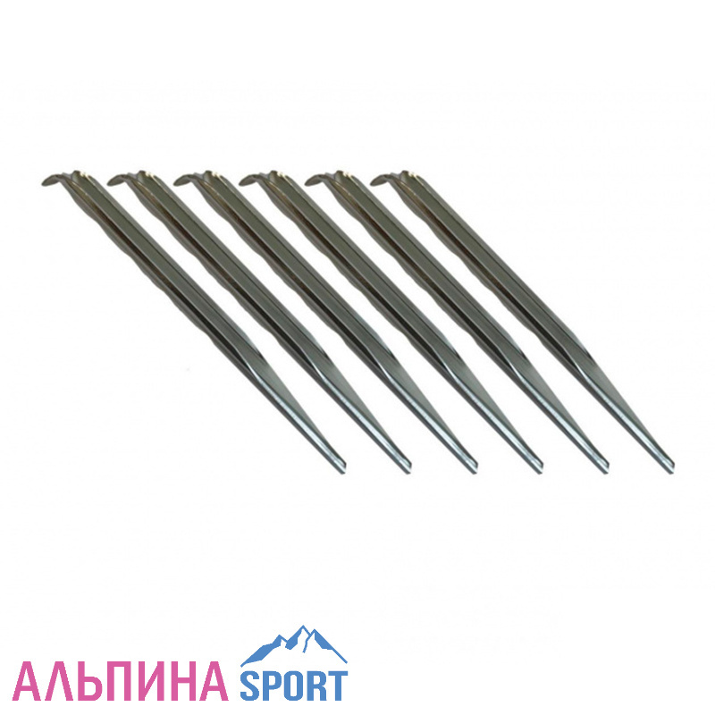 Набор колышков RockLand 180 мм, алюм.V, 6 шт.