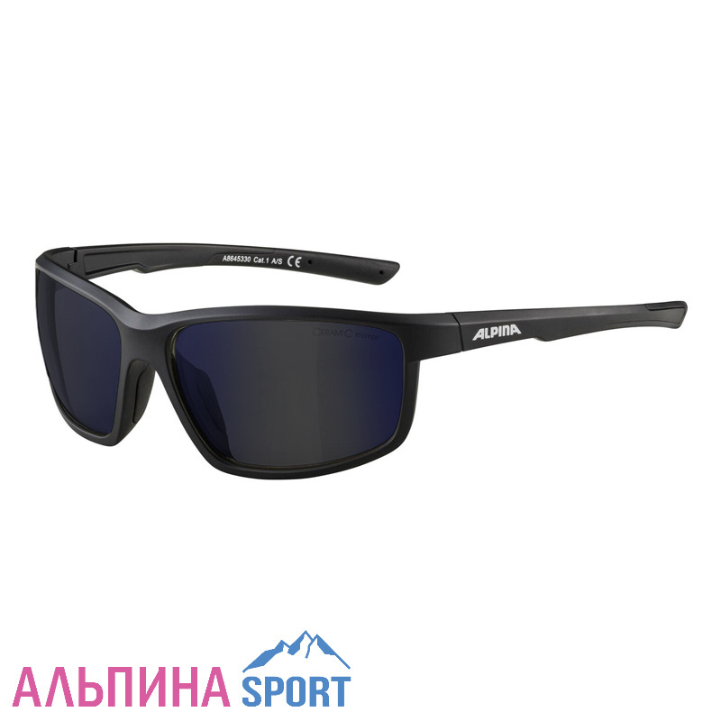 Очки солнцезащитные ALPINA Defey Black Matt/Blue Mirror Cat.3