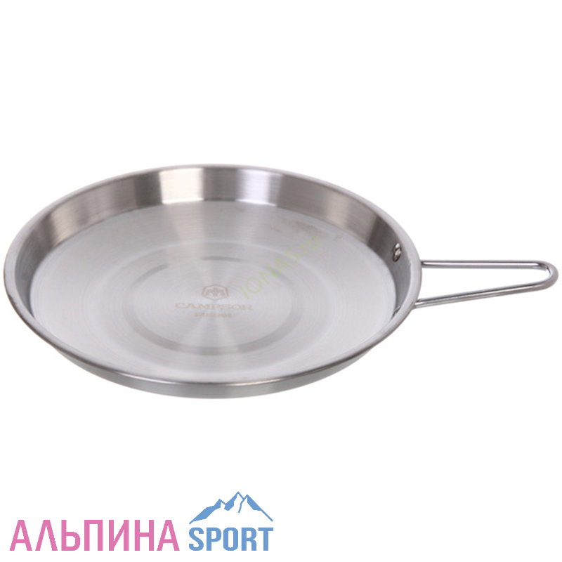 Тарелка походная металлическая с ручкой 24*3см