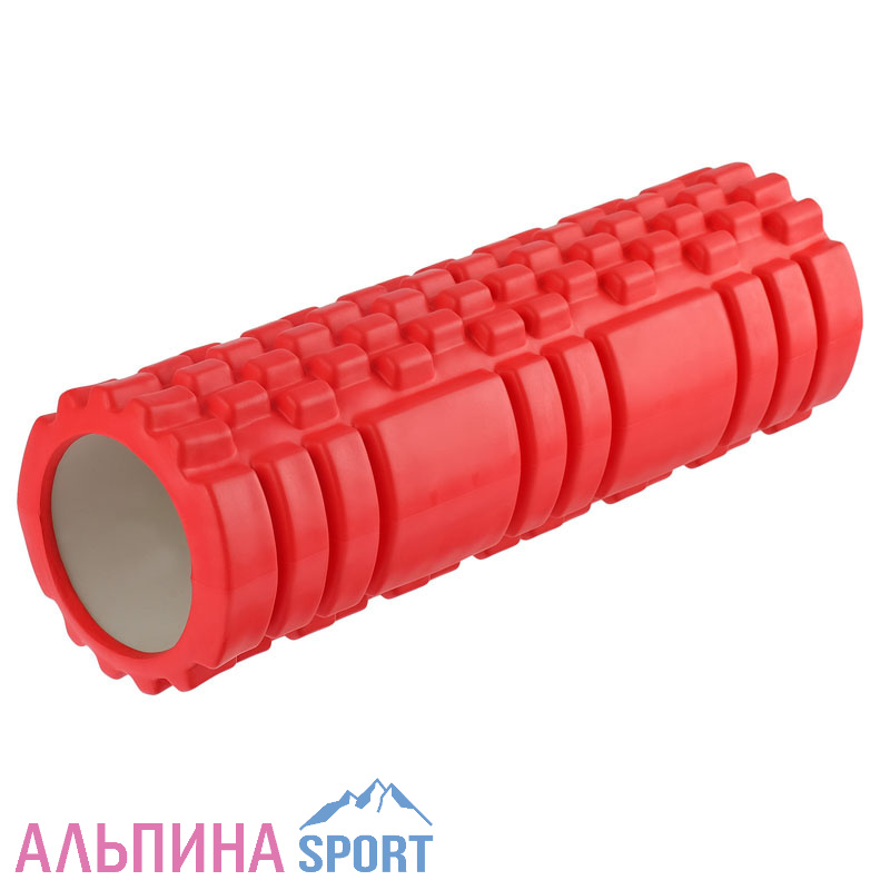 Ролик для йоги и пилатеса 45*15см красный