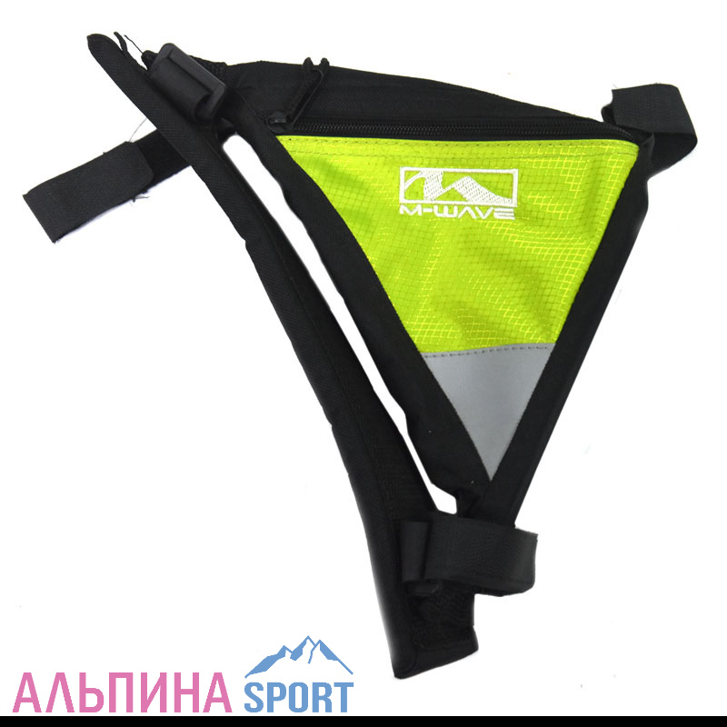 Сумка в раму треугольная M-WAVE черный/зеленый