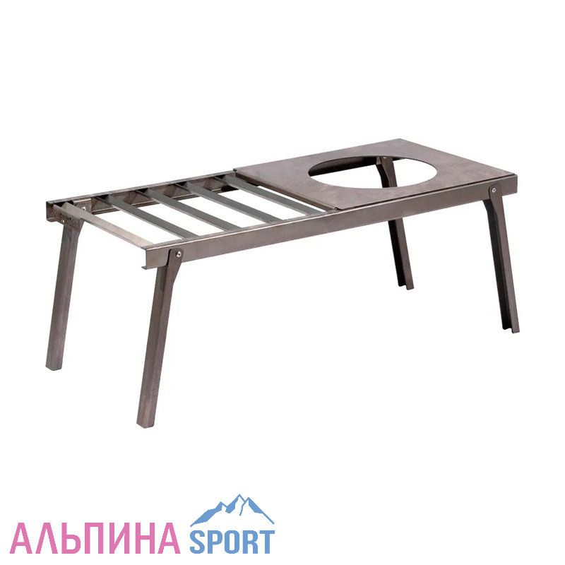 Решетка костровая "Следопыт" с подставкой под казан, усиленная