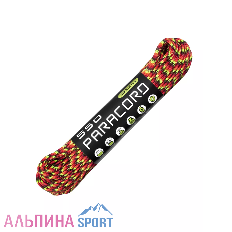 Паракорд 550 CORD nylon 4,0мм (fireball)
