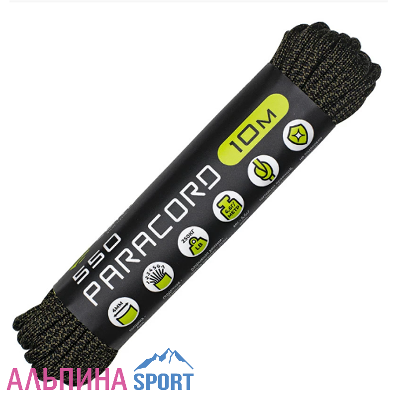 Паракорд 550 CORD nylon 4,0мм (black snake)