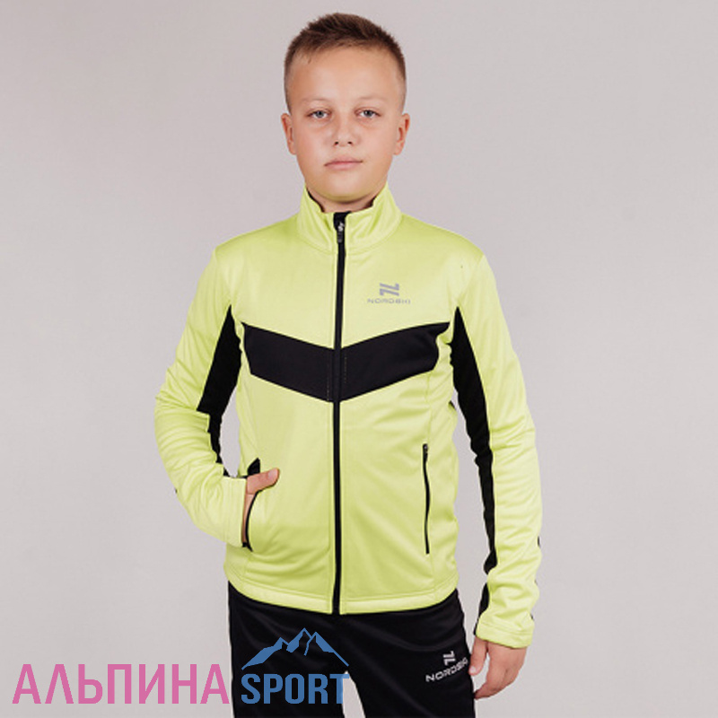Разминочная куртка Nordski Jr.Base Lime/Black