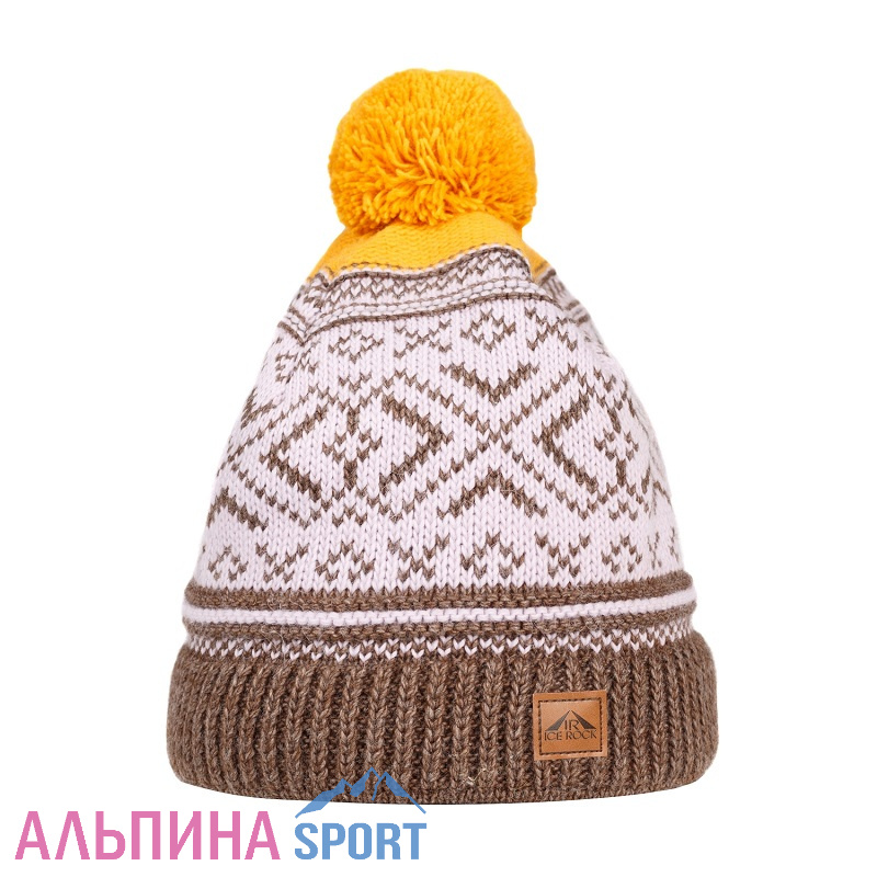 Шапка Ice Rock 509 сиреневая с оранжевым колпаком размер 56