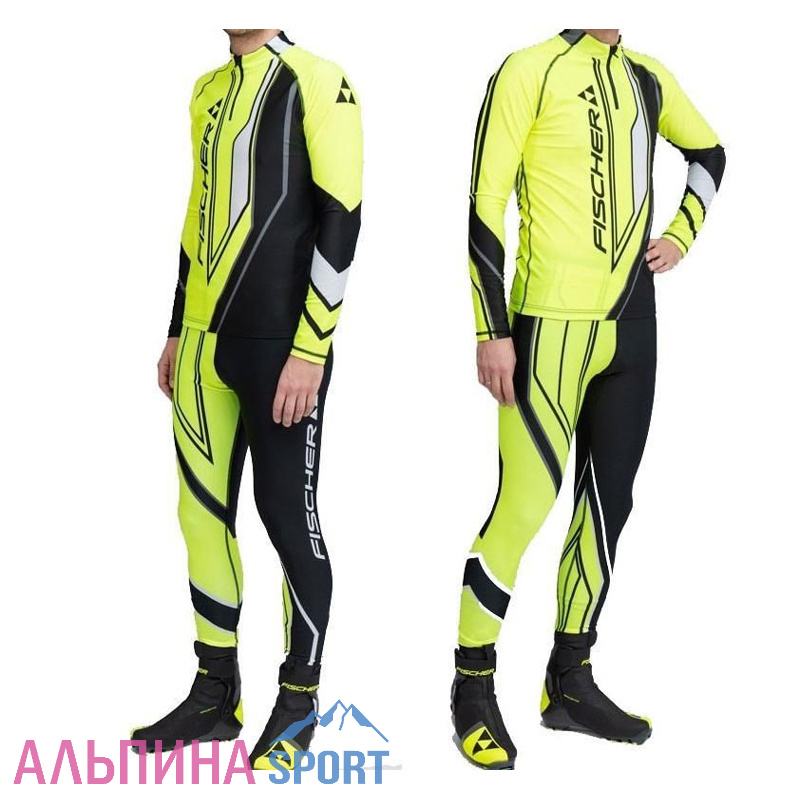 Комбинезон Fischer Nordic гоночный детский черно-лимонный