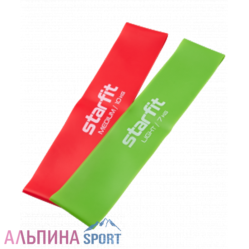 Мини-эспандеры STARFIT ES-206 малиновый/лаймовый 2 шт.