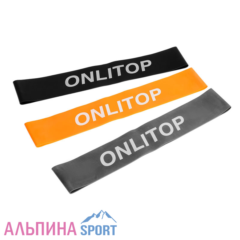 Набор из 3 фитнес резинок 30 х 5 см нагрузка 10,14,22 кг