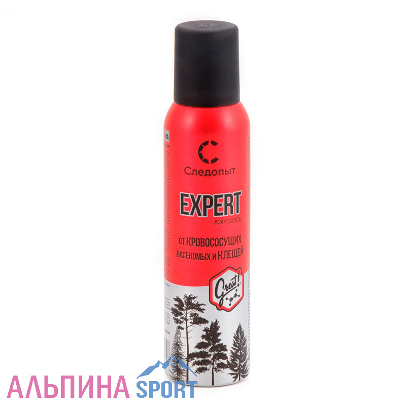 Репеллент СЛЕДОПЫТ EXPERT GREAT FORMULA от всех видов летающих насекомых и клещей 150мл