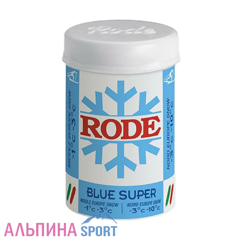 Мазь держания RODE безфтористая Stick Super -1C°-3C°/-3C°-10C° Blue 45гр