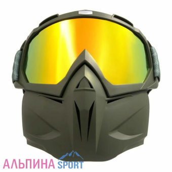 Маска мотоциклетная-снегоходная СЛЕДОПЫТ M6 линза chrome chamelion_v05