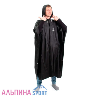 Пончо-дождевик СЛЕДОПЫТ, плотный PVC, 121х129 см черный_Site_v01