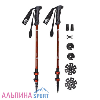 Палки треккинговые Манарага Alpine_Красный_v01