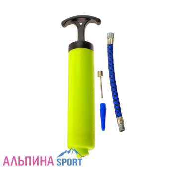 Насос универсальный-20 см- 2 насадки + шнур-цвета МИКС-lemon
