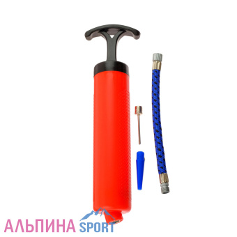 Насос универсальный-20 см- 2 насадки + шнур-цвета МИКС-red