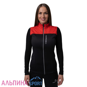 Nordski-Active-лыжный-жилет-женский-red-black