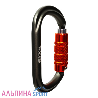 Карабин Вертикаль GRAY овал трехтактный (Keylock)_v03