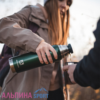 Термос Арктика американский дизайн 0,9л с ситечком зеленый_Site_v04