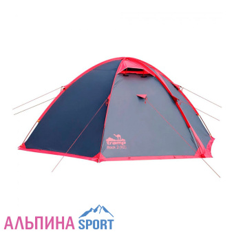 Палатка Tramp Rock 3 V2 серый_v02